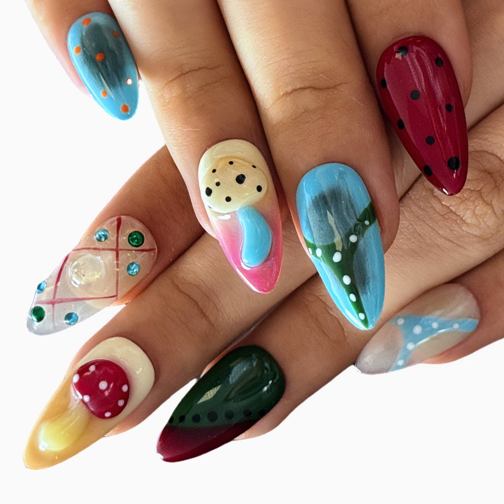 P070 Summer Mushroom Press On Nails for Every Mood